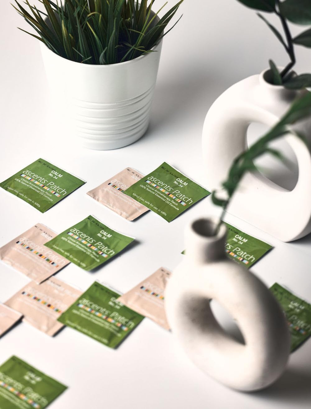 Calm No. 34 Patche for Stress Relief | Essential Oil Blend Natural Aromatheraphy Stickers | Non-Metallic Safe for MRI, Easy Peel and Stick Aroma Calming Patch,50 Patches Pack