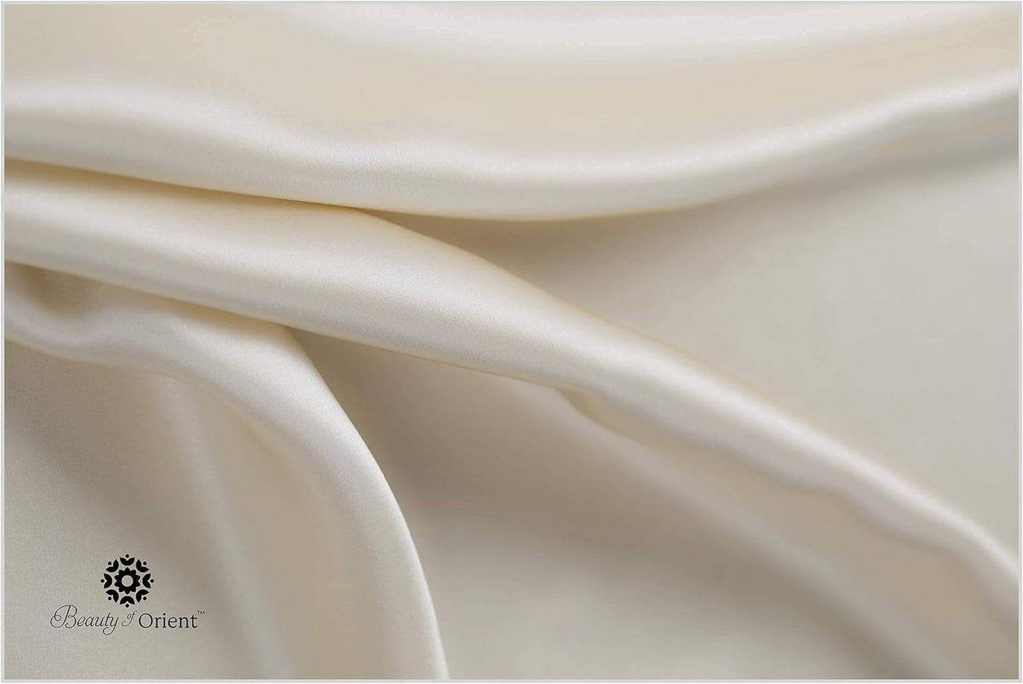 25 Momme Premium Mulberry Silk Pillowcase for Hair and Skin | Handcrafted Hypoallergenic & Anti-Acne Silk Pillow Cases with Zipper | Queen - 20" x 30", Vanilla Ice