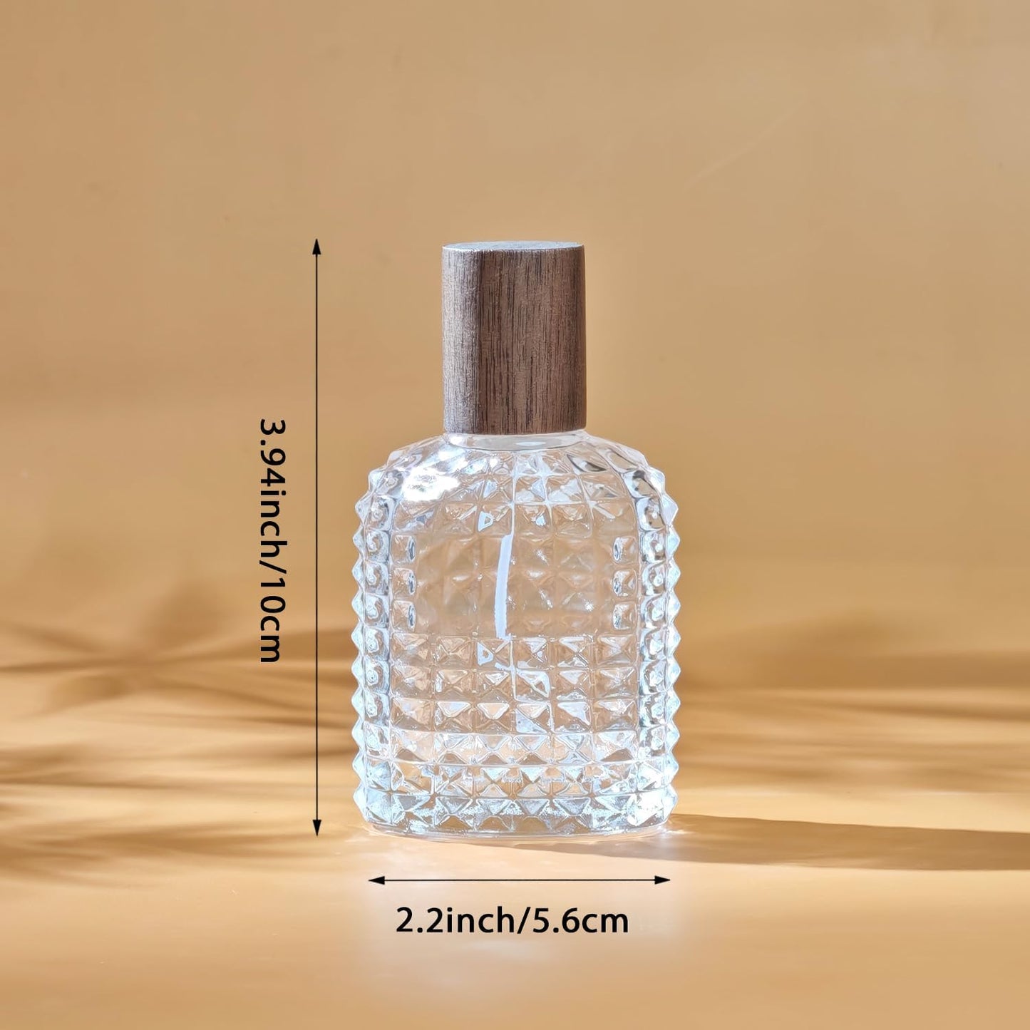 50ml/1.7 Oz Glass Spray Bottle Perfume Atomizer,Perfume Travel Refillable Spray Bottle Empty with 3 Kinds of Dispenser (A4)