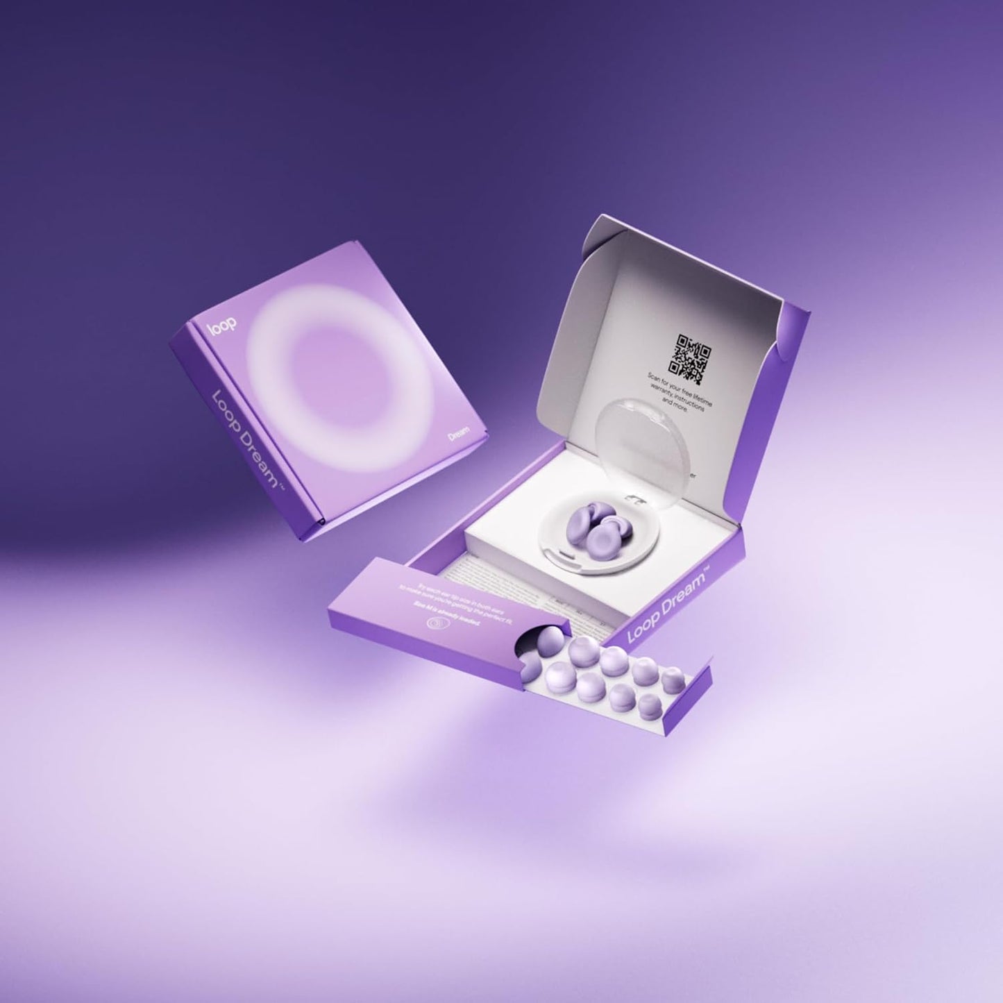 Loop Dream – Silicone/Memory Foam Earplugs for Sleep Comfort | Comfortable Ear Plugs for Muffling Snoring & Sleeping | Customized Fit | 27dB (SNR) Noise Reduction