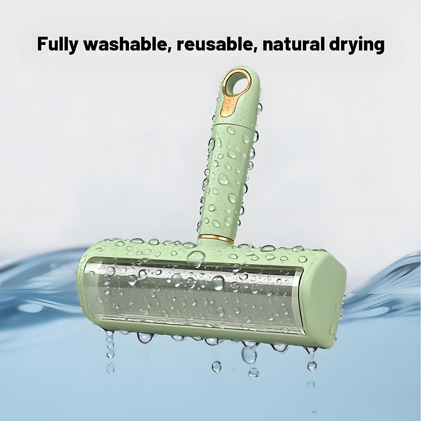 Pet Hair Remover Lint Roller - Washable Reusable, Static Adsorption for Cat Dog Hair Removal On Furniture, Sofas, Bedding, Carpets,Pet Hair Removal Tool,Dog Hair Remover,Lint Remover (Green)