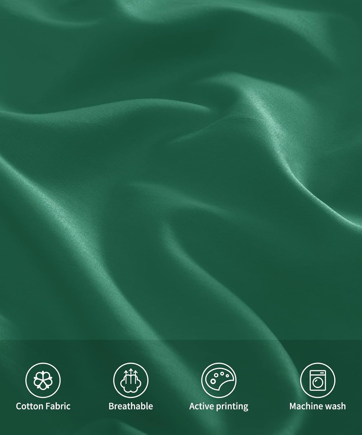 Warmstar Cotton Pillow Cases King Size Set of 2, 600 Thread Count Pillowcases 20x36 Inches, Soft Long Staple Cotton Pillowcases Breathable with Envelope Closure,Dark Green