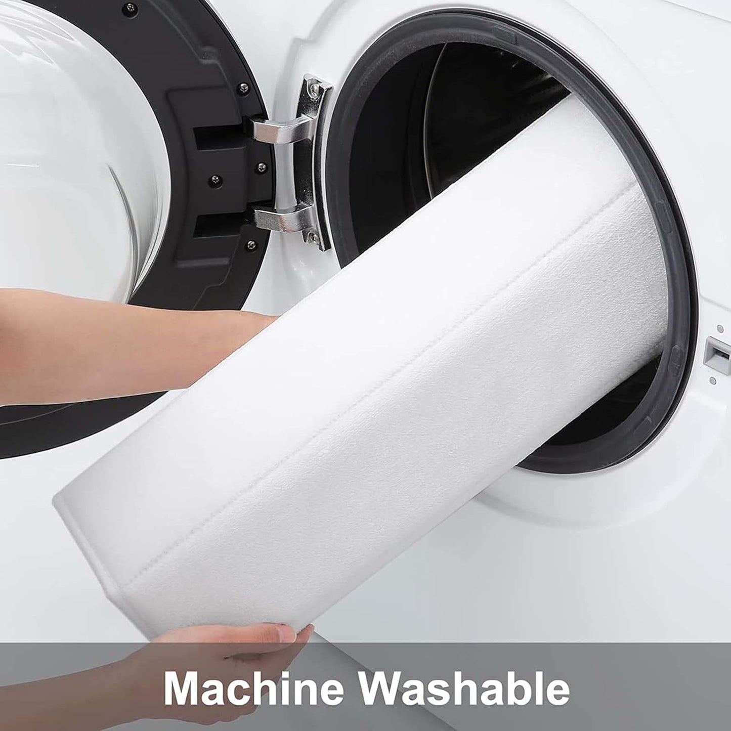 Buganda Memory Foam Bath Mat, 35.4" x 24", Ultra Soft and Non-Slip Bathroom Rugs, Water Absorbent and Machine Washable Bath Rug Runner for Bathroom, Shower, and Tub, White