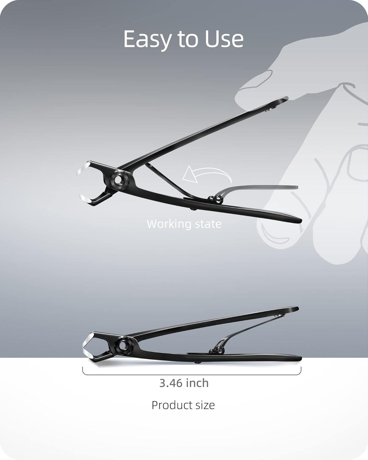 Straight Nail Clipper, 17mm Wide Jaw Opening Toe Nail Clippers, Extra Large Toenail Clippers for Thick Toenails, Heavy Duty Toenail Clippers for Seniors, Men, Women