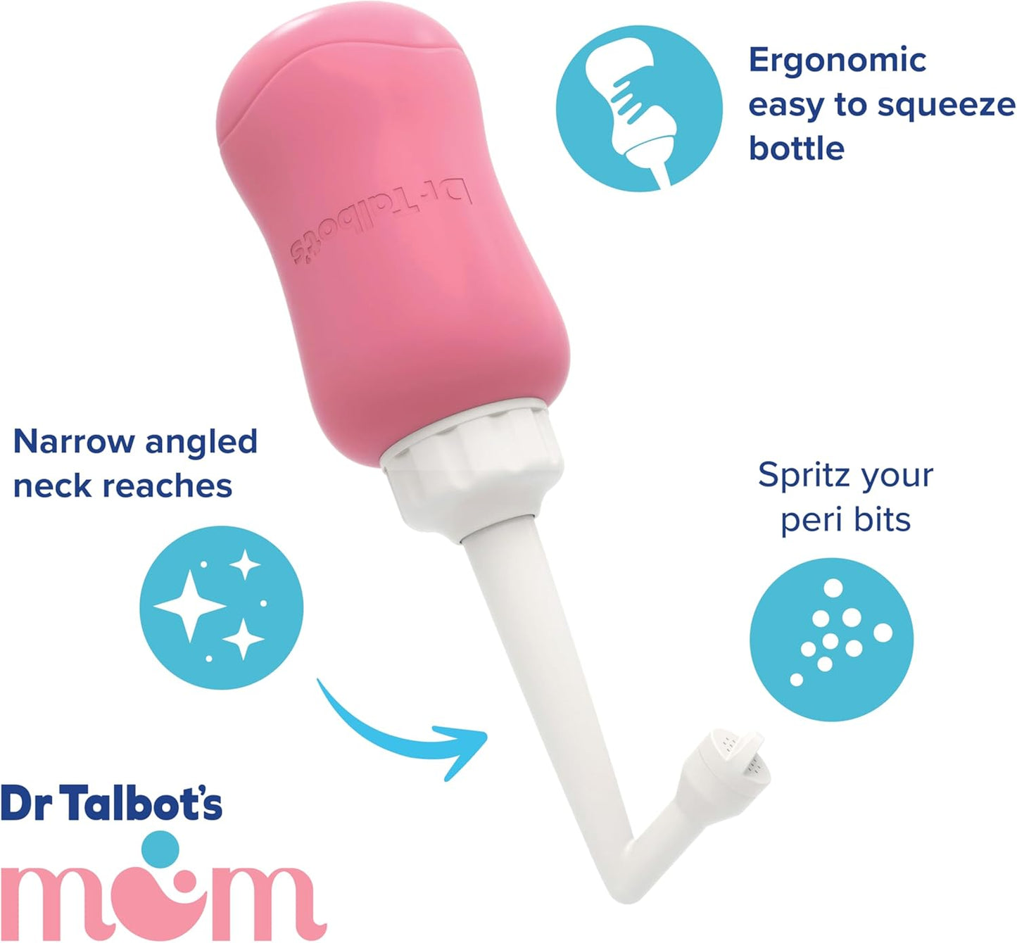 Dr. Talbot's Mom Postpartum Peri Bottle with Carry Bag - Perineal Spray Bottle for Mothers - 12.2 fl oz