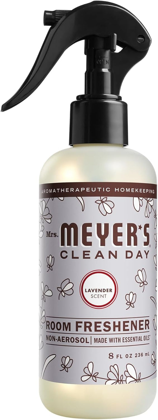 MRS. MEYER'S CLEAN DAY Room and Air Freshener Spray, Non-Aerosol Spray Bottle Infused with Essential Oils, Lavender, 8 fl. oz