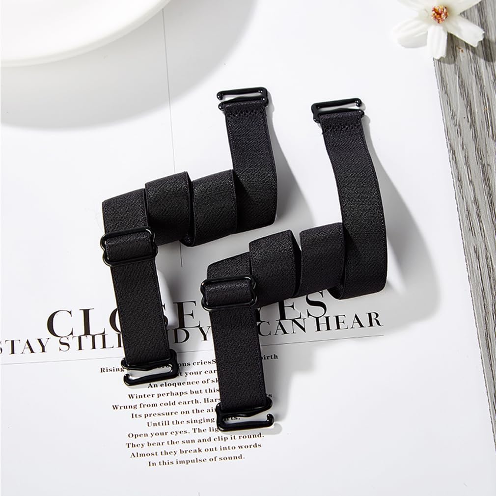 3 Pairs Bra Straps Replacement Elastic Adjustable Removable Shoulder Straps Multi-size