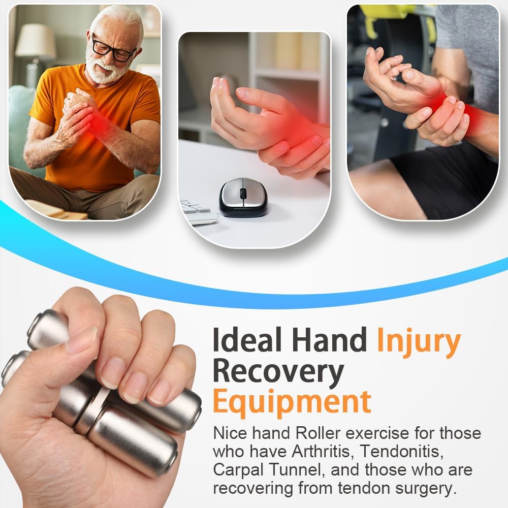 Fidget Roller for Kids Adults- Handheld Fidget Toy for Hand Recovery | Relieve Stress Anxiety, Promotes Focus | Tension, Hand Grip | Strengthener, Hand Speed Exercise | Trainer, Portable | Boredom