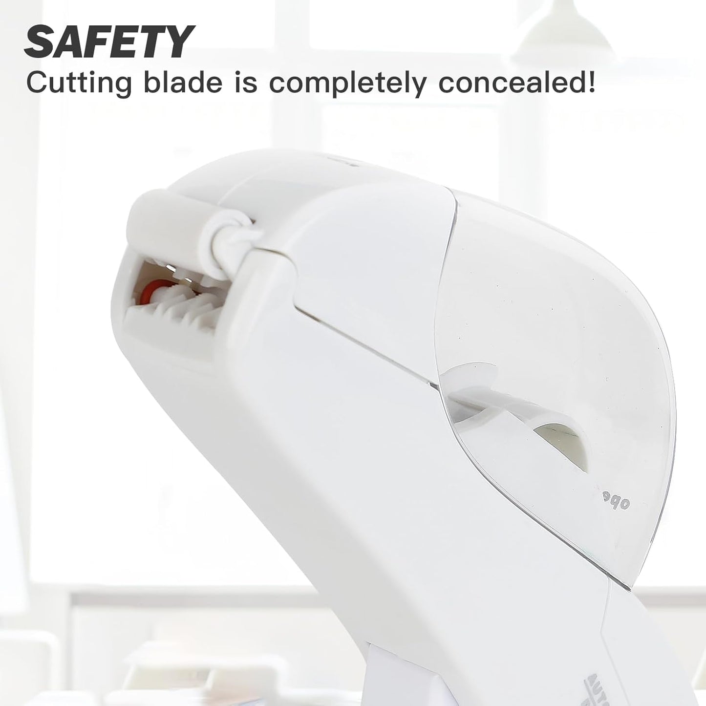 Eagle Automatic Tape Dispenser, Handheld & Portable Design, Office Tape Gun, One-Handed Operation with Safety Blade for Office, Home, DIY or Packaging (Includes 2 Free Tapes)(Snowy White)