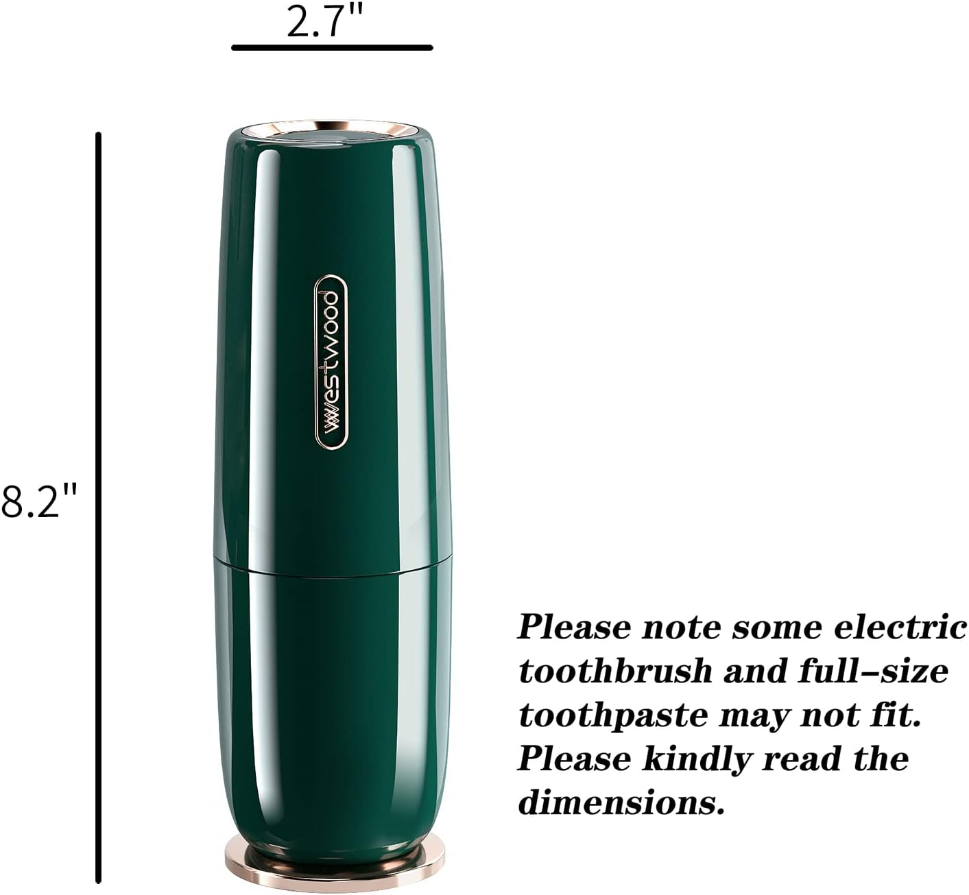 Luxury Green Plastic Travel Toothbrush Holder Case with Cover, Portable Travel Toothbrush Cup, Storage Container for School Camping Business Trip Bathroom