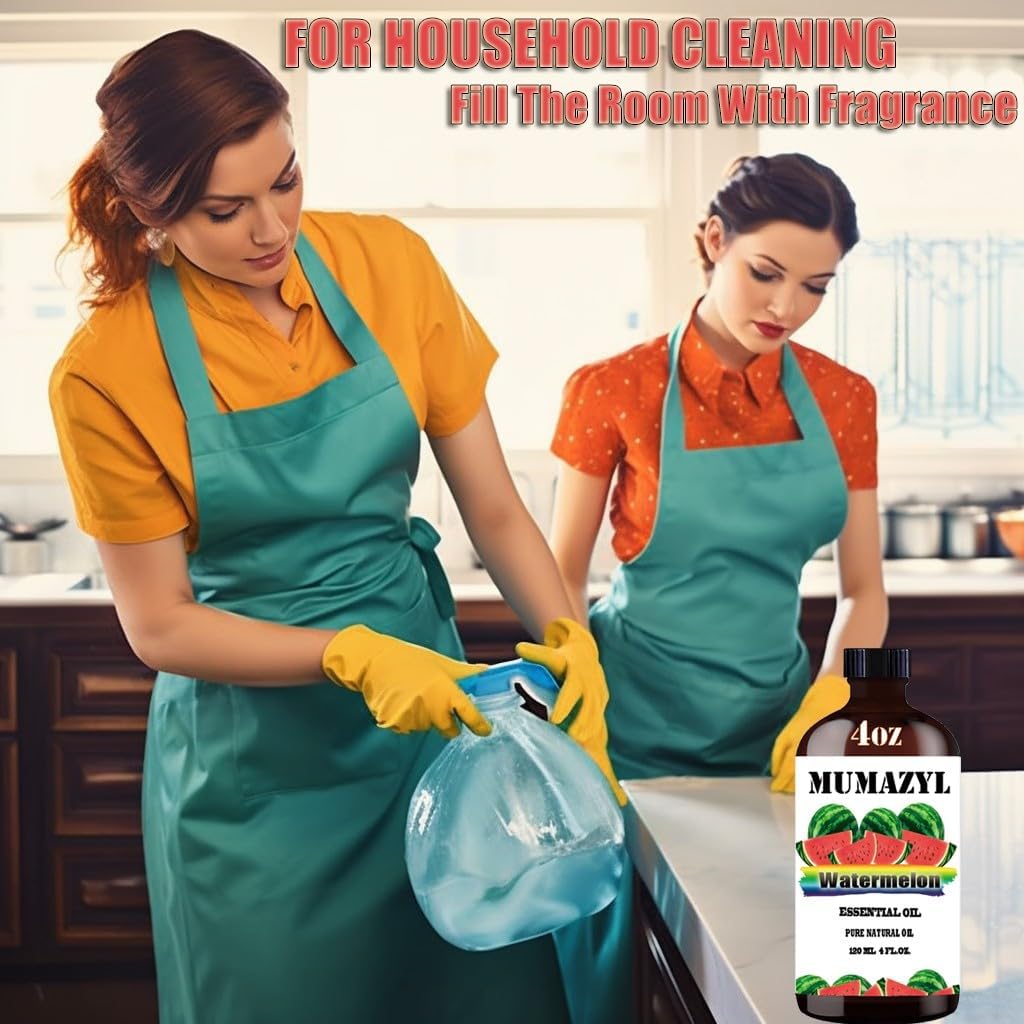 Watermelon Essential Oil, Watermelon Oil 4 Fl Oz 120ML for Diffuser Humidifier Yoga Cleaning DIY Candle Soap Making Essential Oils