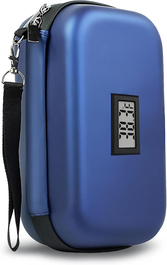 Insulin Cooler Travel Case TSA Approved | Digital ℉ Display & 24H Cooling (2 × 180g Ice Packs)