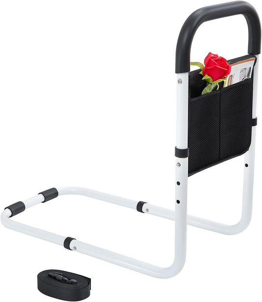 Bed Rails for Elderly Adults Safety, Bed Assist Rails for Seniors, Adjustable (19.3"-23") with 0.47 in Thick Steel Tube, Fits King, Queen, Full, Twin Bed