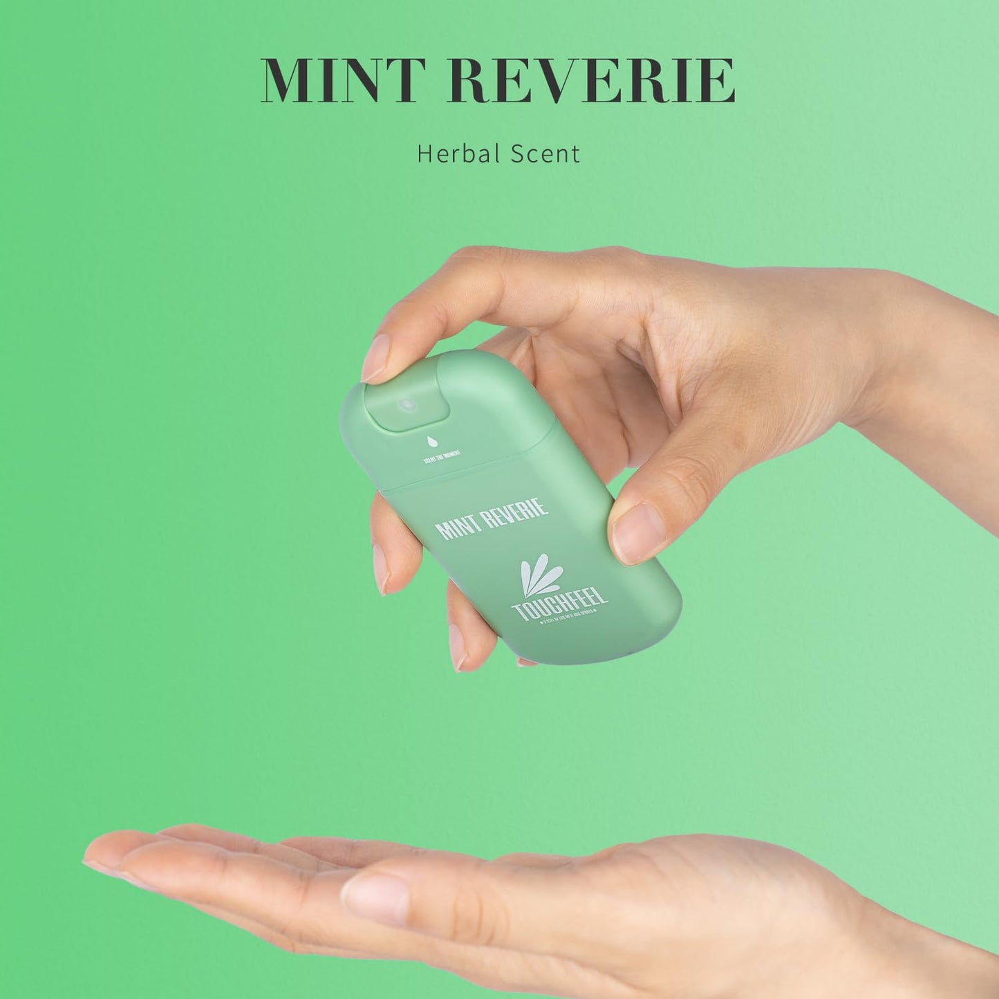 Spray Hand Sanitizer Travel Size Scented - Refillable Hydrating Hand Sanitizers Portable Design Travel Essentials (Mint Reverie) 0.93Fl Oz