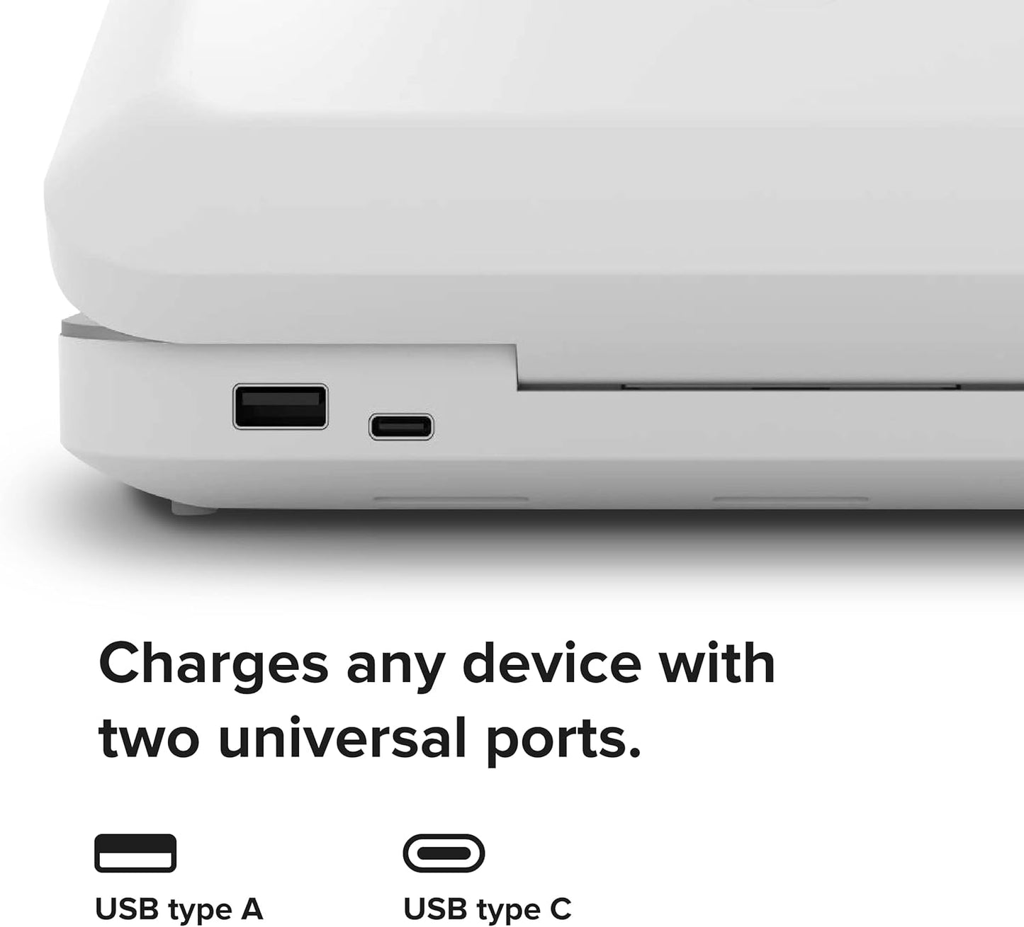 PhoneSoap 3 UV Cell Phone Sanitizer & Dual Universal Cell Phone Charger Box | Patented & Clinically Proven 360-Degree UV-C Light Sanitizer | Disinfects and Charges All Phones (White)