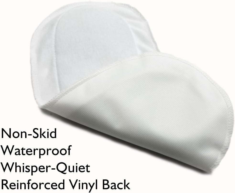 Comfort Finds Reusable Incontinence Liners - Unisex - Size 11" x 5" (Pack of 6, White)