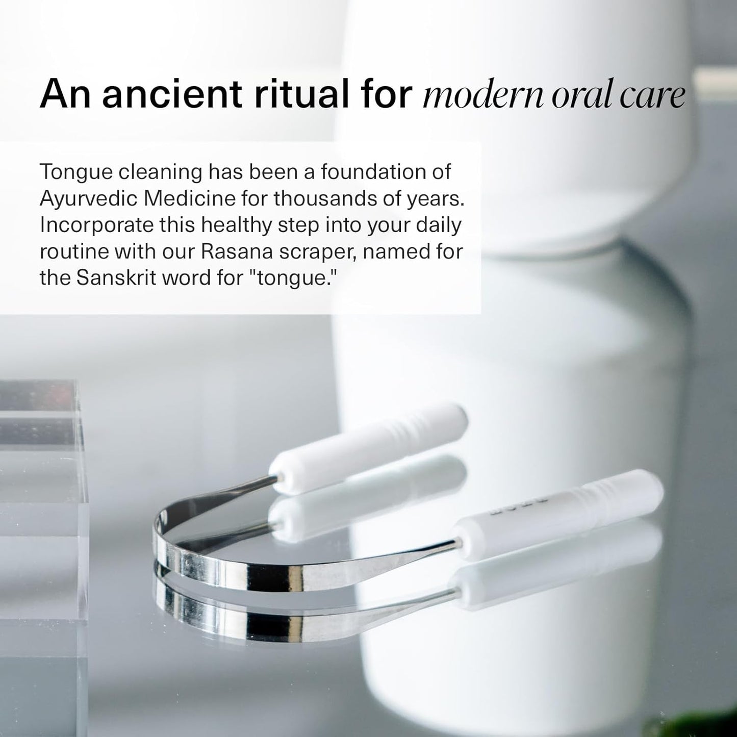 Boka Tongue Scraper for Adults & Kids with Case - Stainless Steel Tongue Cleaner w/Linen Travel Pouch - Scrubber to Remove Tongue Buildup and Freshens Breath (Pack of 1)