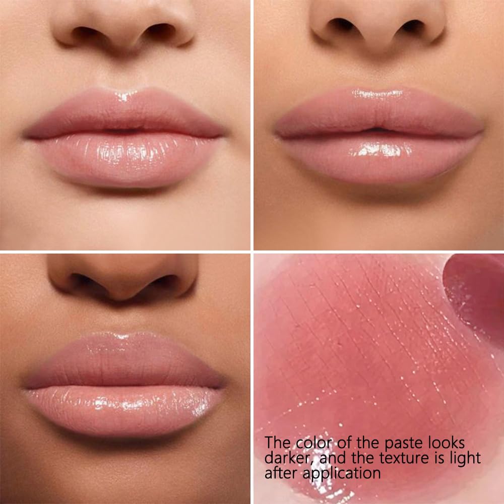 Honey Tinted Lip Balms Lip Stain, Sheer Hydrating Lip Skin Tint, Gloss Balm Moisturizing Lip Color for All Skin Tones, Nourishing Lip Balm with a Hint of Natural Black Cherry Tint (Pink)