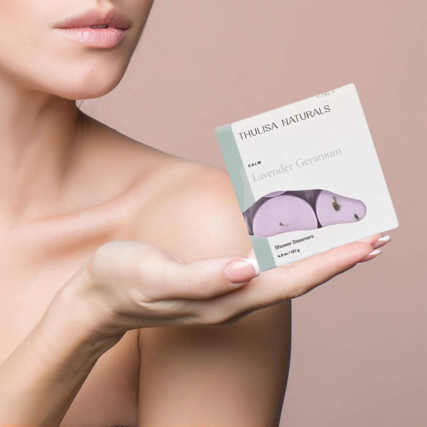 Thulisa Naturals Lavender Shower Steamers Aromatherapy | Organic Shower Bombs with Essential Oils | Self Care Christmas Birthday & Spa Gifts for Women & Men | Stocking Stuffers | 4 Pack