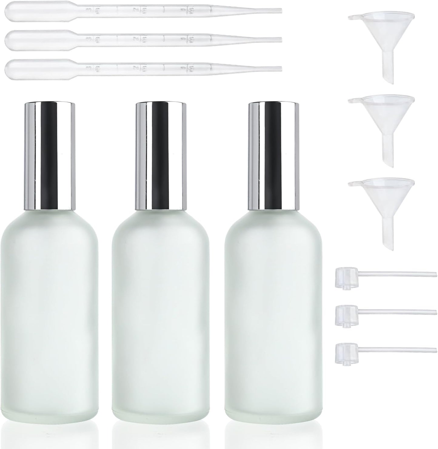 YU FENG Perfume Bottles Empty Glass Refillable Atomizer 3 Pack 100ml/3.4oz