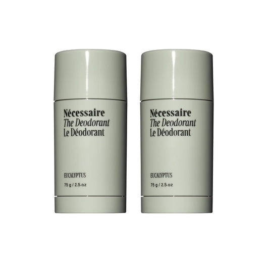 Nécessaire The Deodorant Duo Eucalyptus | Natural Aluminum Free Deodorant For Women & Men. Extra Strength Treatment with Mandelic Acid. Free of Baking Soda, Ozokerite & Parabens (75 g/2.5 oz)