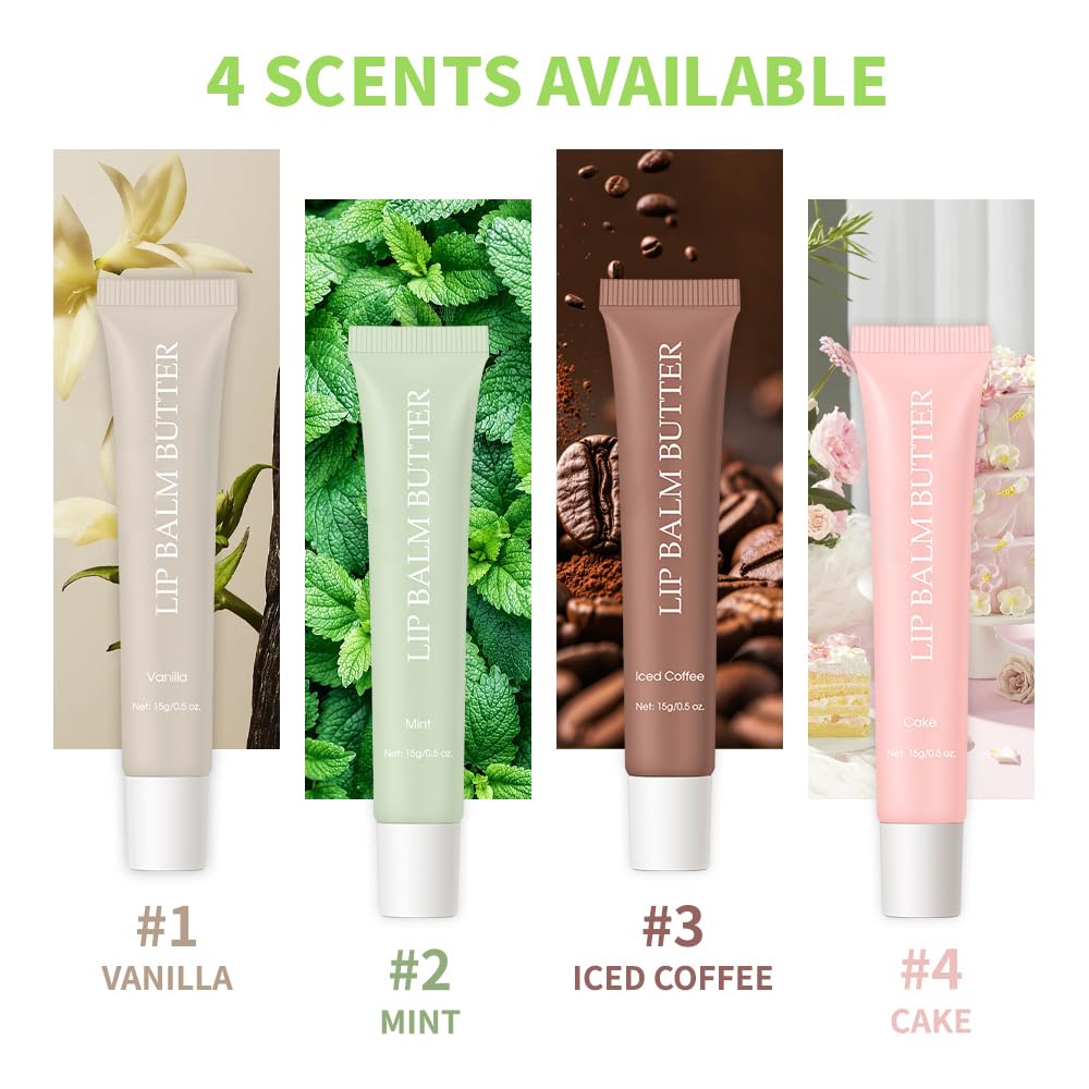 Summer Lip Glossy Butter Lip Balm, Lip Gloss Set, Soothing Lip Skincare, Instant Moisture, Lightweight, Nourish, Hydrate, Moisturizing Tint, Non-Sticky, Long-lasting.