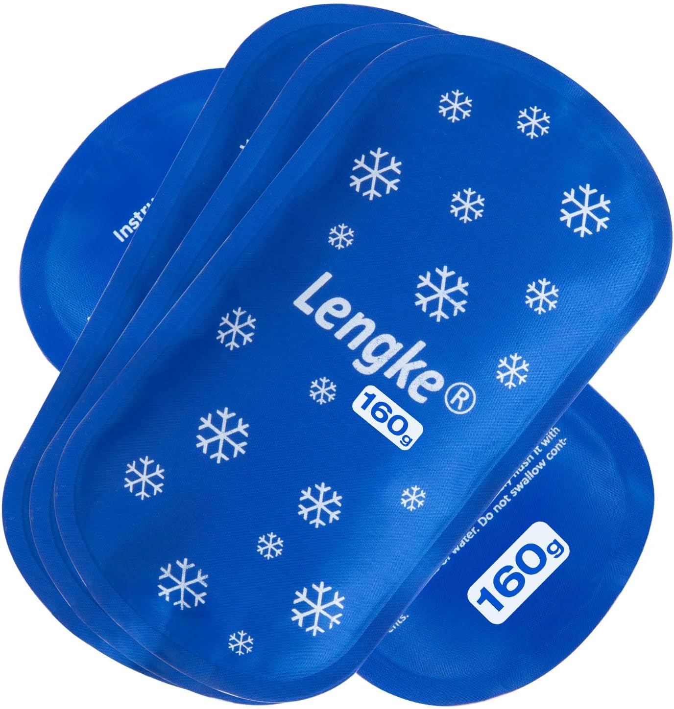 4PCS Large Ice Packs for Insulin Cooler Travel Case TSA Approved160g,Sutiable for Most Insulin Cooler Travel Case,Reusable Ice Pack by Leng Ke