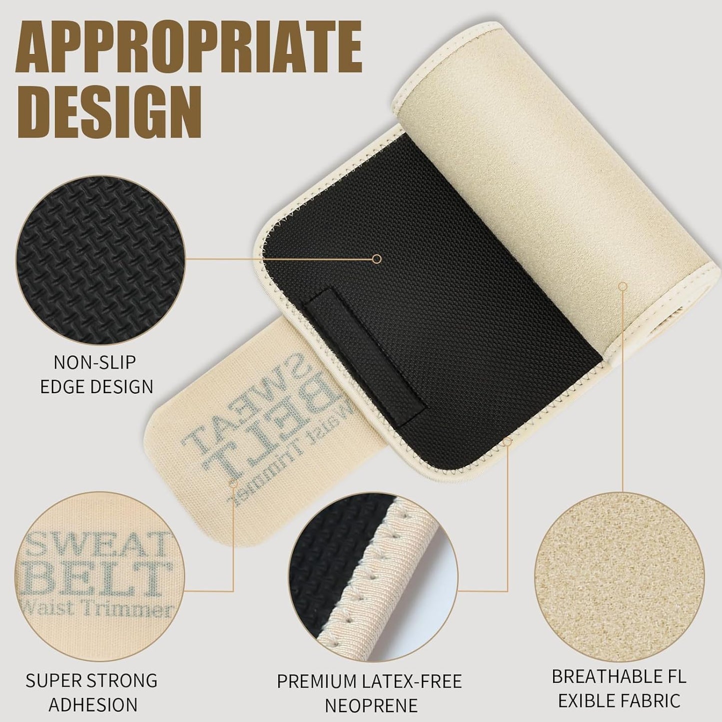 LKV Sweat Waist Trainer for Women Belly Fat Neoprene Waist Trimmer for Women Workout