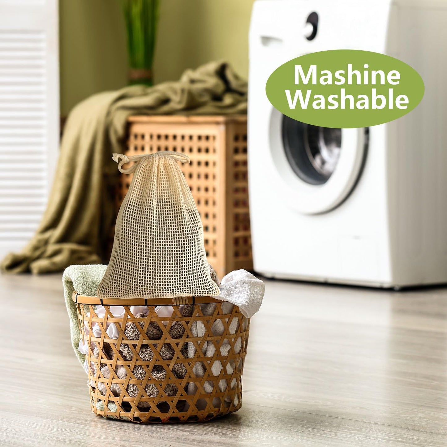 Reusable Cotton Rounds 16Pcs - 100% Natural Bamboo Cotton Pads for Face, Makeup Remover With Laundry Bag and Bamboo Holder (Gray)