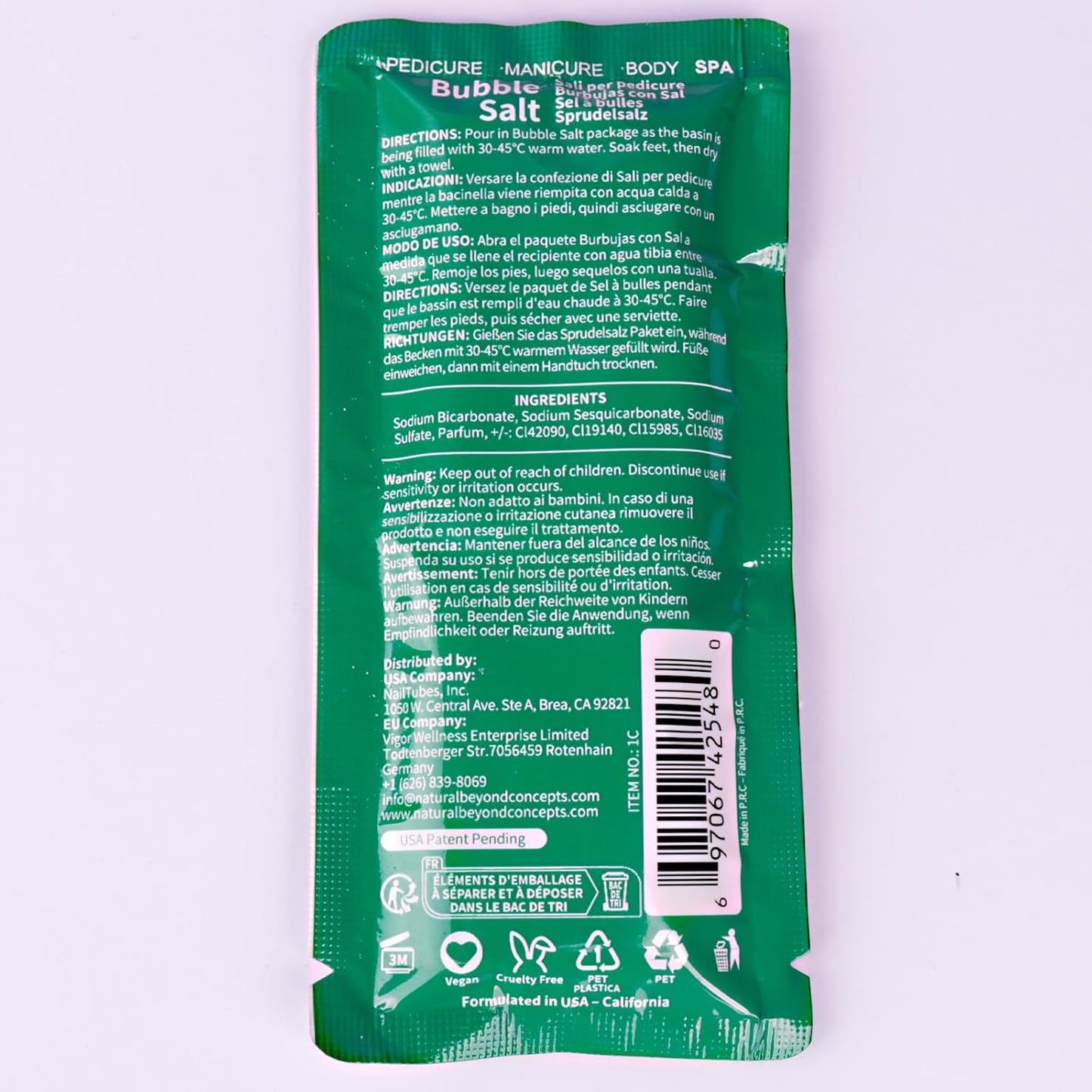 Pedicure Kit Foot Soak Set: Bubble Salt, Sugar Scrub, Massage Mask, Massage Lotion in a Box, 4 Step Foot Spa Kit for Dry Feet,Tired Feet(3 Set Green tea)