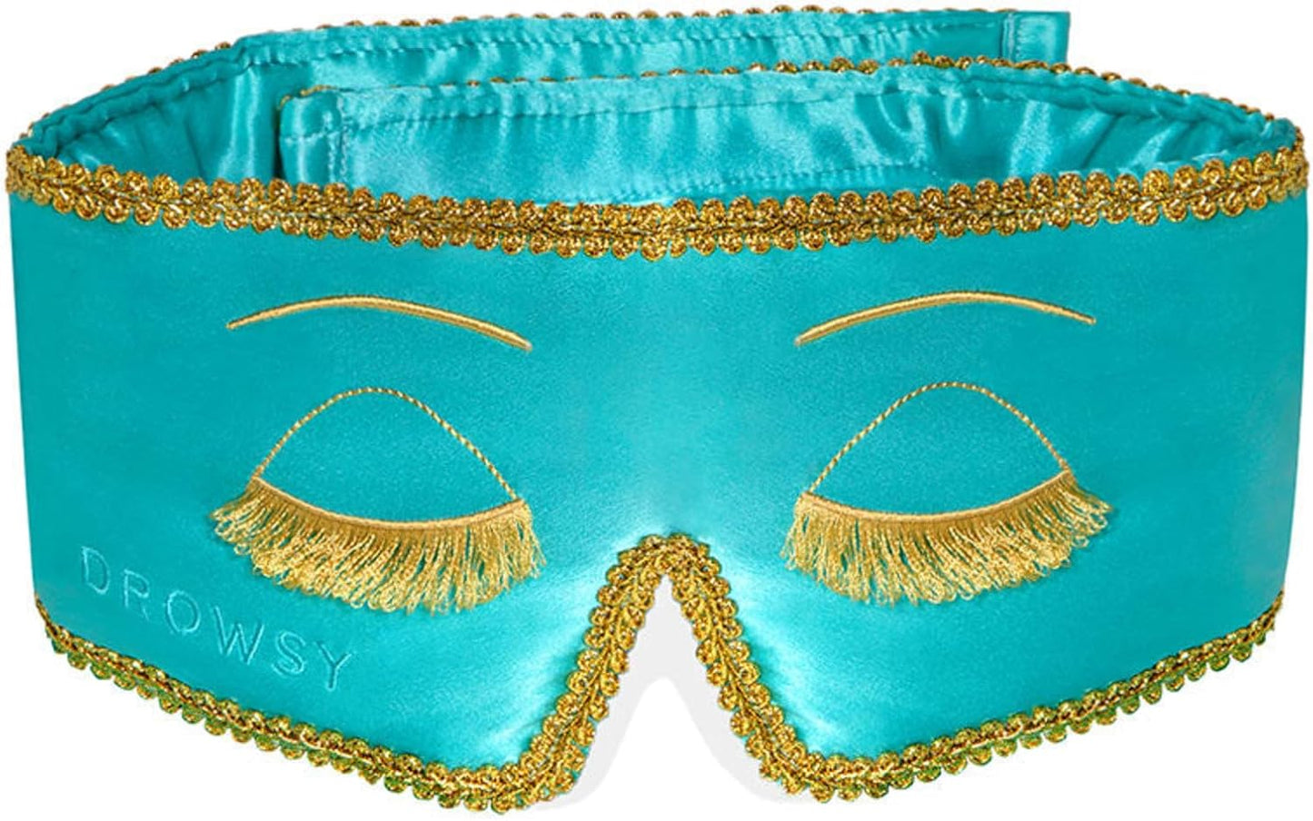 DROWSY Breakfast at Drowsy Silk Sleep Mask – 100% Pure Mulberry Silk, Total Blackout, Ultra-Soft & Skin Hydrating for Beauty Sleep, Fully Adjustable