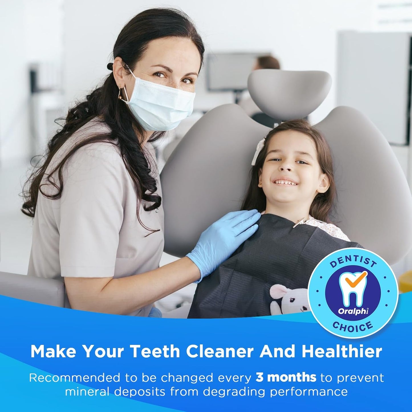 Replacement Tips for Waterpik Water Flosser(6 Plaque Chaser Tips & Storage Case Bundle)