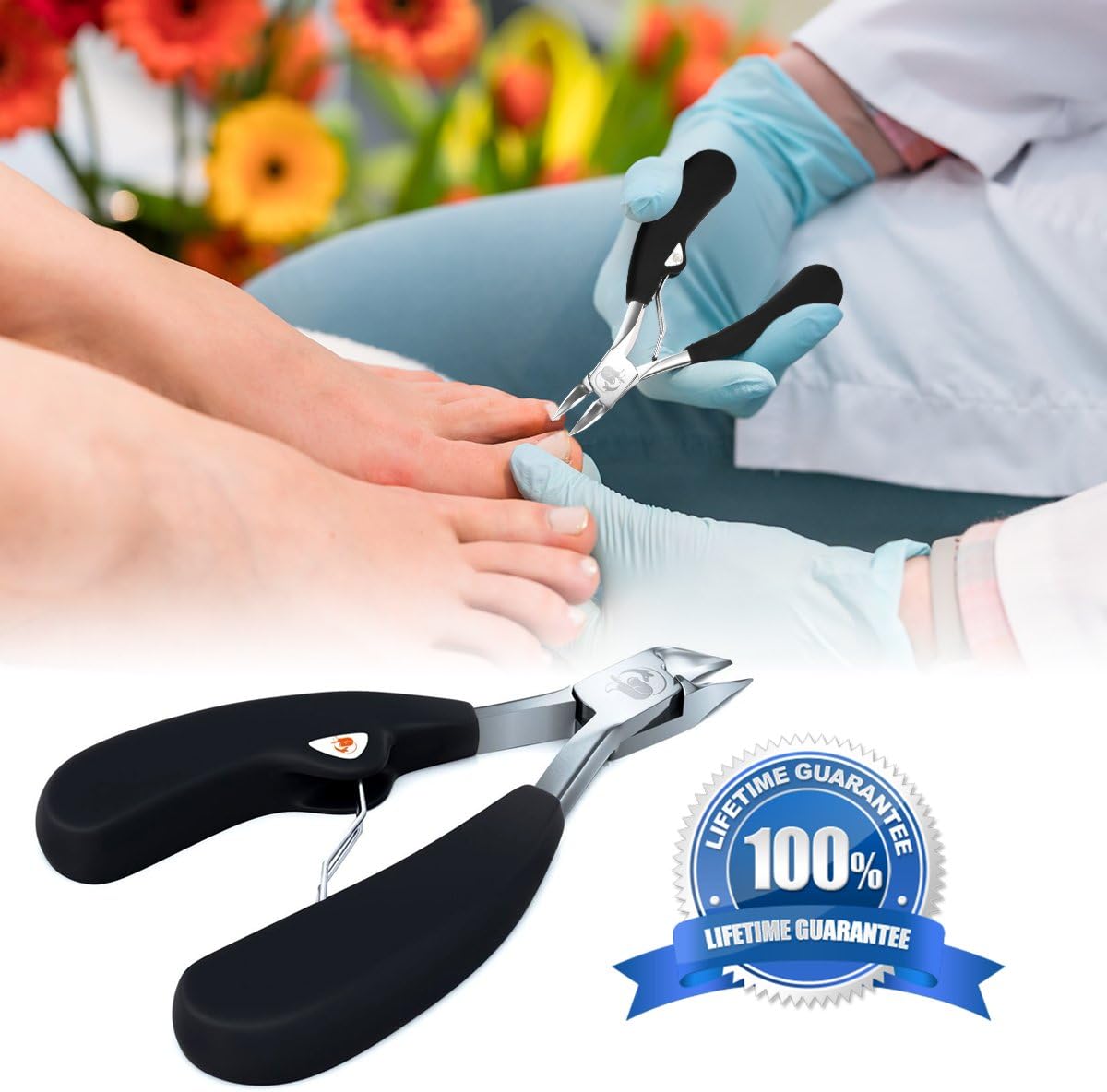 Toenail Clippers for Thick or Ingrown Nails – Heavy-Duty Soft-Grip Nail Nipper with Surgical-Grade Steel Blades – Professional Tool for Men, Women & Seniors
