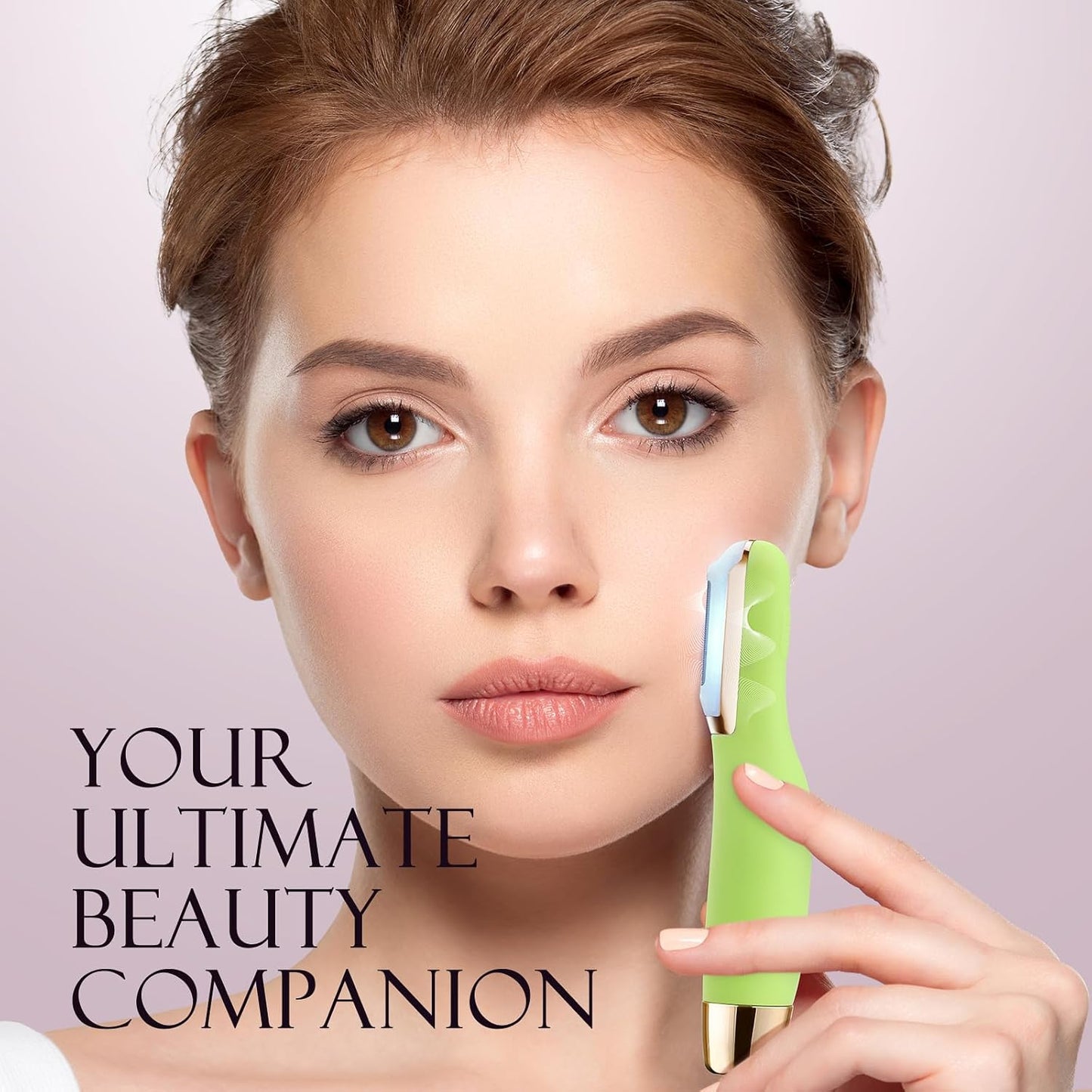 Sonic Dermaplane Razor for Women Face, Dermaplaning Tool for Face, Sonic Edge Technology, Facial Hair Removal for Women, Peach Fuzz with 8 Replaceable Blades(Green)