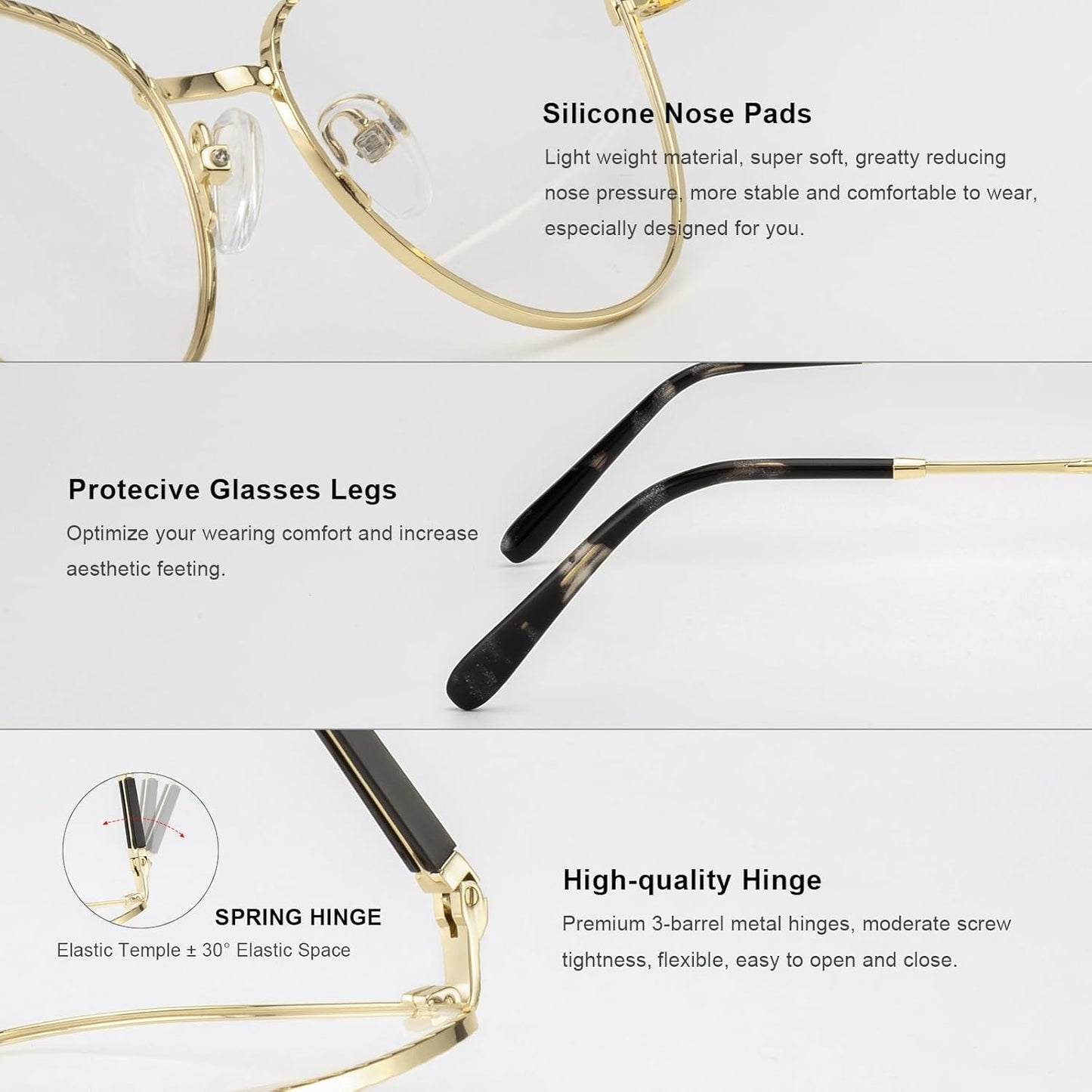 RB. Pilot Retro Cateye Reading Glasses for Women Blue Light Blocking Computer Glasses Spring Hinge Readers