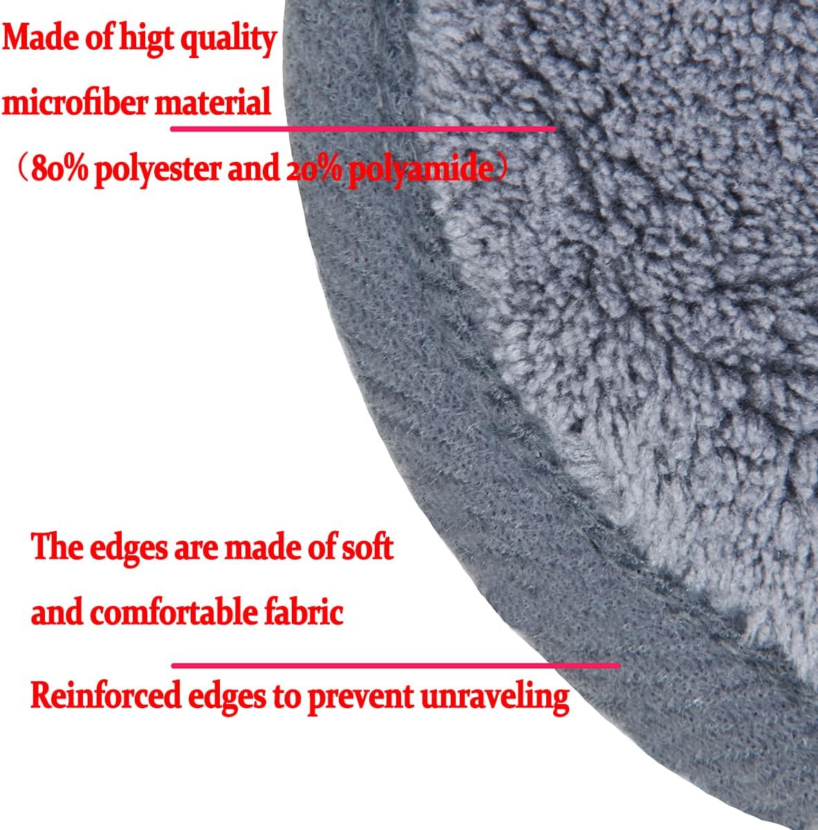 Reusable Makeup Remover Pads 16 Pack Microfiber Cleansing Facial Rounds Wipes Face, Eyes, Lips(3.5inch, grey)