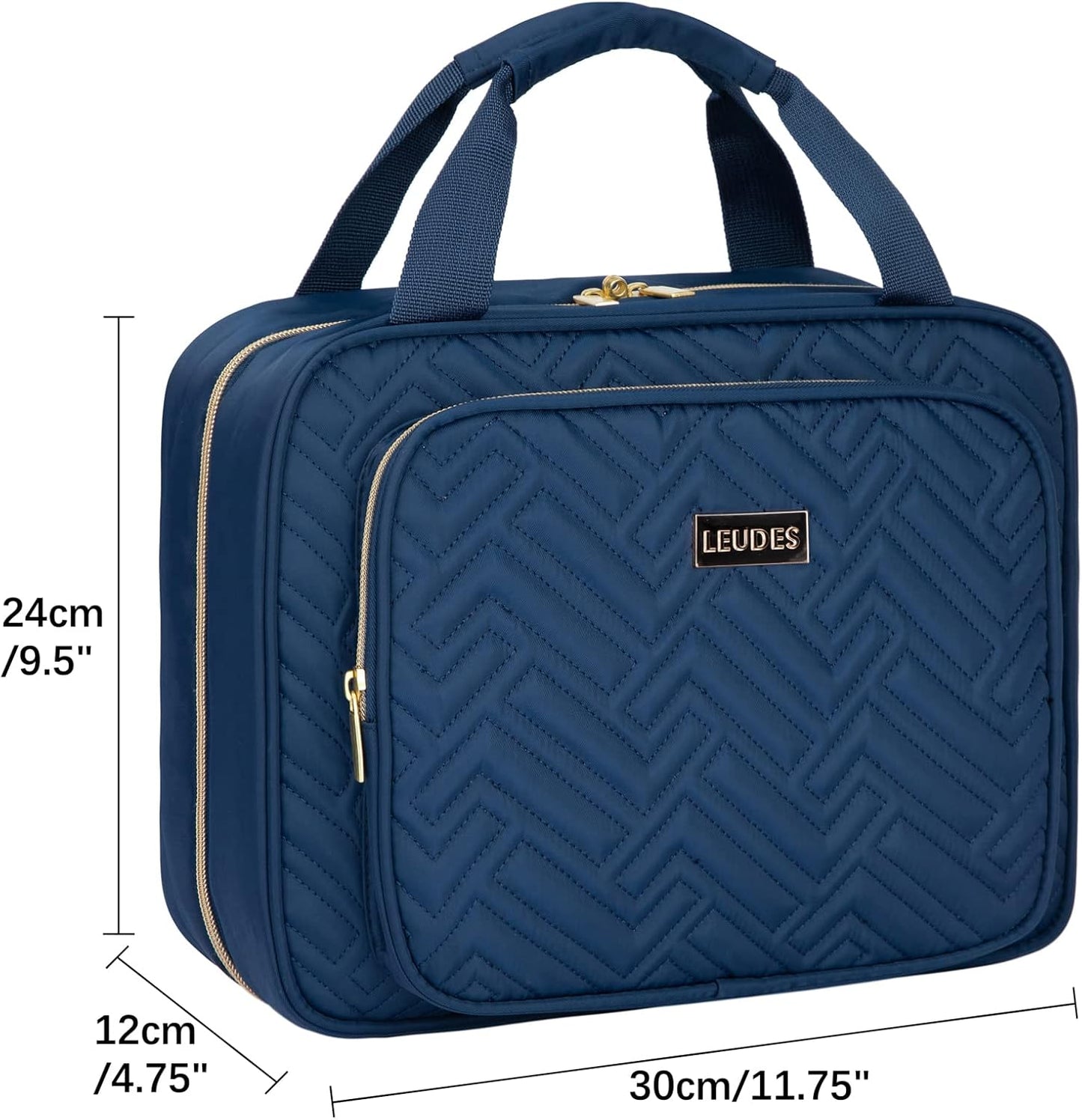 Leudes Travel Pill Bottle Organizer,Medicine Organizer and Storage,Home Medication Bag, Cases,Carrier for Pills,Vitamin,Fish Oil,Supplements for Women and Men (Large, Blue)