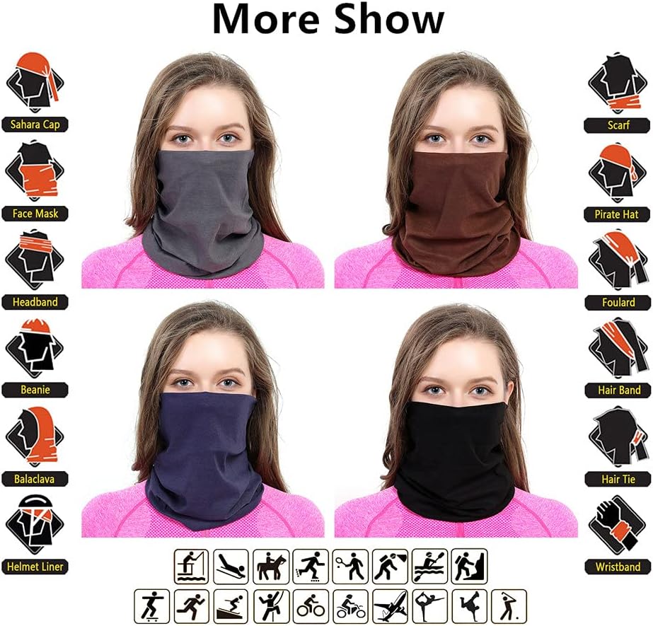 Headband Neck Gaiter Head Wrap Headwear Face Mask Magic Scarf Bandana for Men and Women
