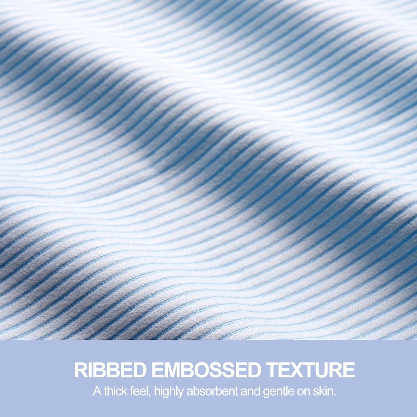 Eunzel Quick Dry Camping Towel, Microfibre Ribbed Towel Travel Towel 3 Sizes 1 Pack Fast Drying Towel Set for Camping, Beach, Gym, Sports, Yoga & Swimming Pool, Blue