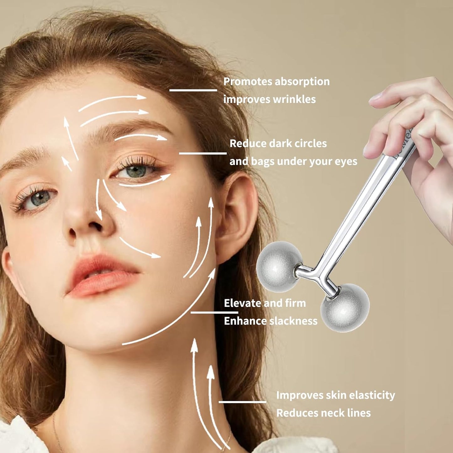 2Pcs Gua Sha Facial Tools Stainless Steel, Detailer GuaSha Set for Face Neck, Natural Skin Care Metal Gua Sha Lymphatic Drainage Face Massage Tool, Gift for Women (Heart Guasha Set)