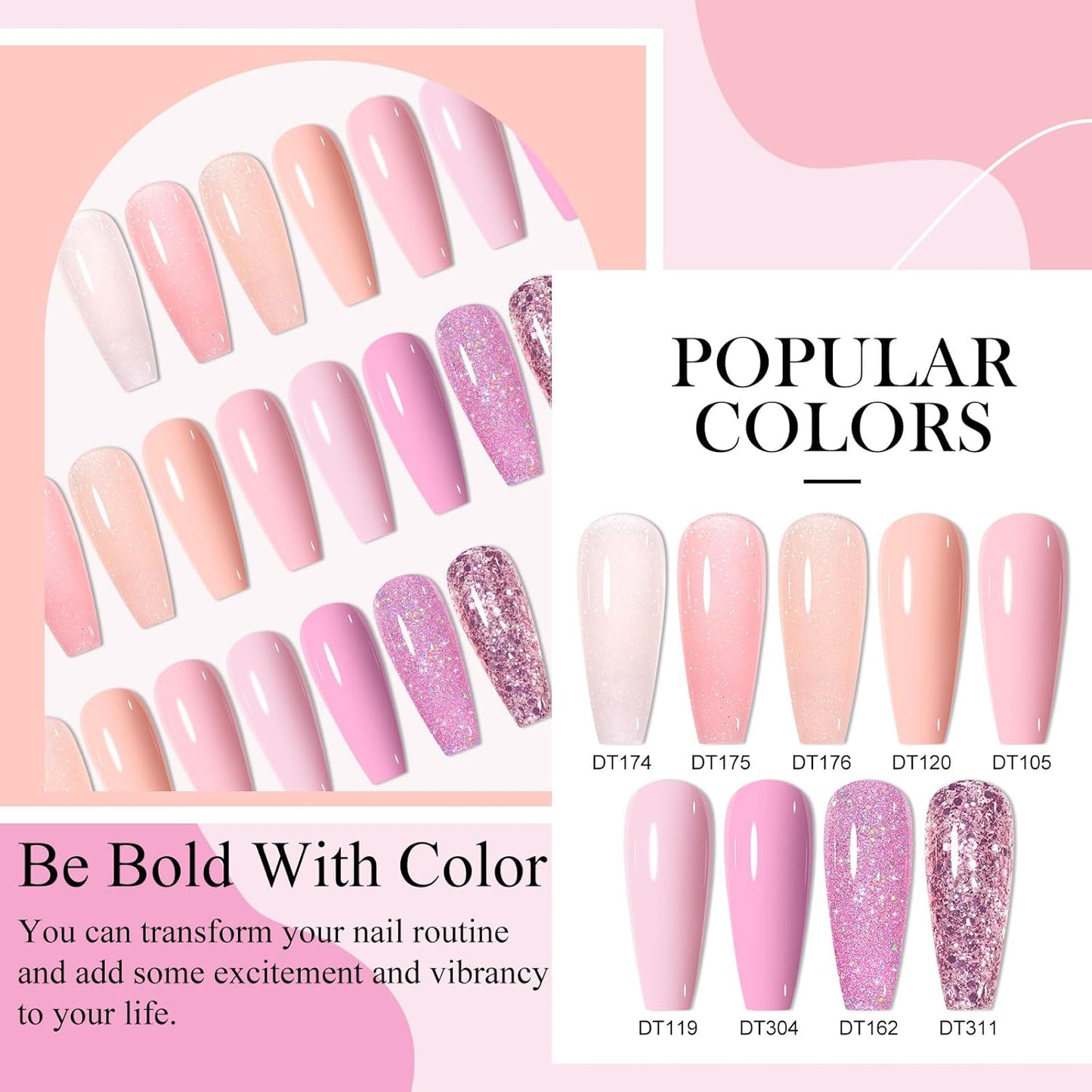 MEET ACROSS 9 Colors Gel Nail Polish + 3PCS Function Gel Nail Polish Kit,Fashion Nail Art Set Design Gifts for Women Manicure Salon (SET3, 12pcs)