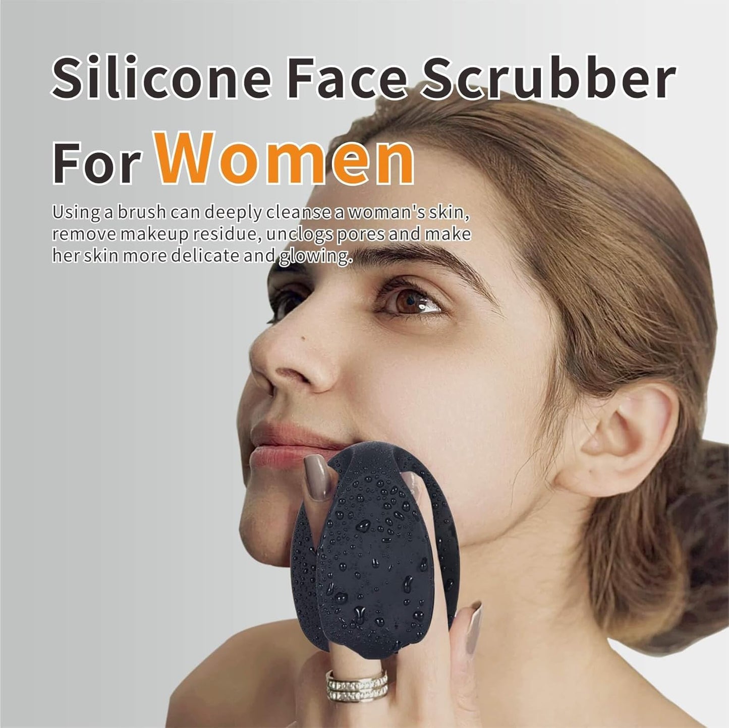 Silicone Face Scrubber,Soft Face Cleansing Brush,Face Pore Blackhead Remover Exfoliator for Face Nose Deep Cleansing Massage Makeup Removal for All Kinds of Skin Care Men Women