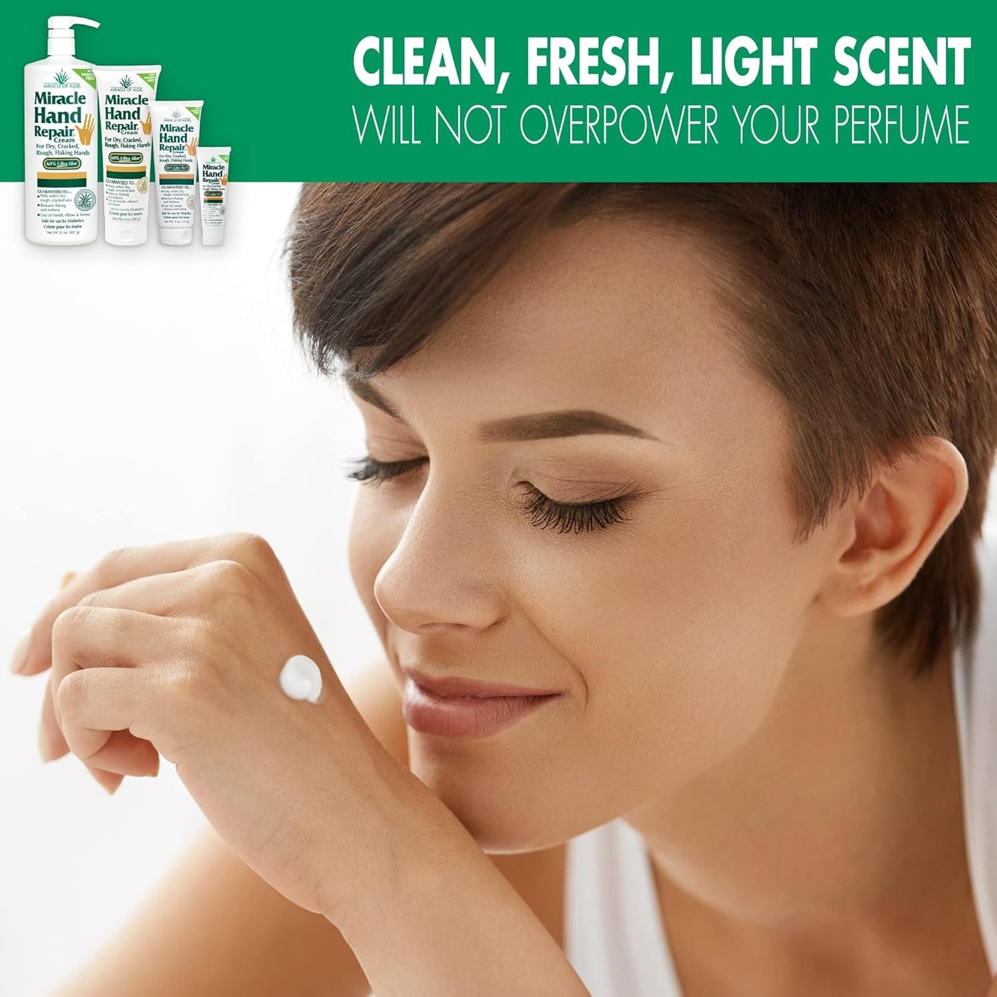 Miracle Hand Repair Cream for Dry Cracked Hands 1 oz Best Healing Hand Cream with 60% Aloe Vera - Non-Greasy Moisturizer for Working Hands - Fast Absorbing Lotion for Extremely Dry Skin (12-Pack)