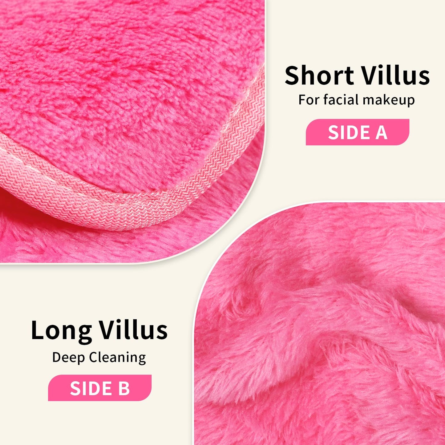 Makeup Remover Cloth 12 Packs Set, 6.5" x 6.5" Reusable Makeup Remover Towels, Makeup Washcloths for Face, Soft & Washable Coral Fleece Microfiber Towel for Face, Eye, Lips