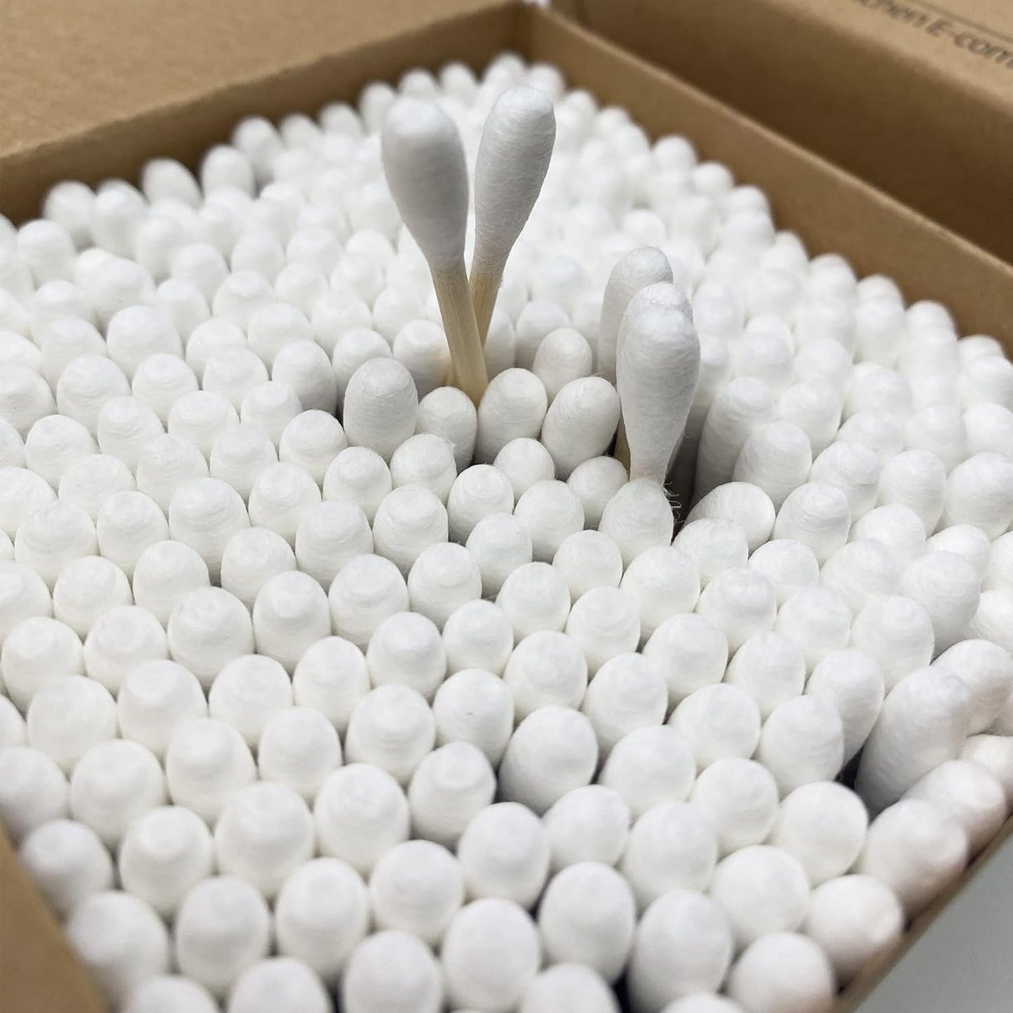 Bamboo Cotton Swabs With Wooden Sticks for Ears Swabs 750 Count