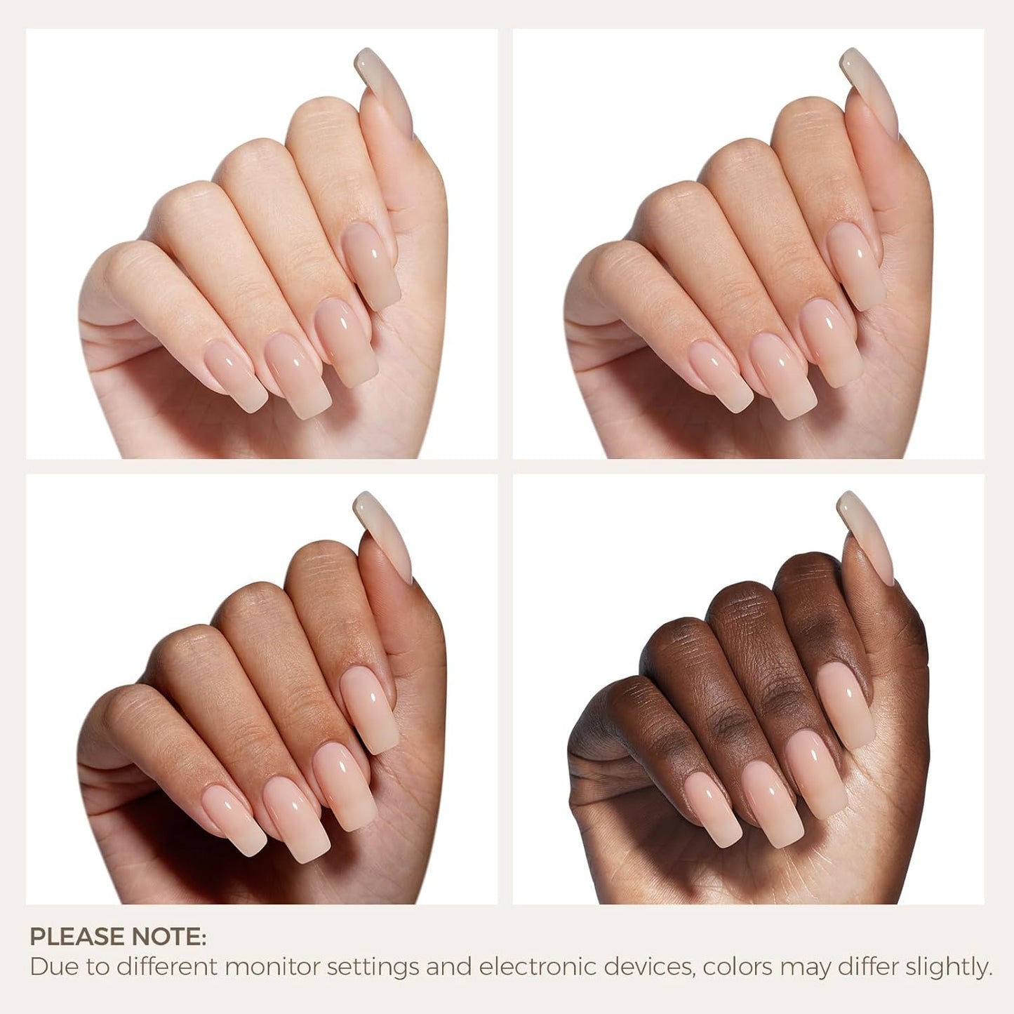 AILLSA Light Nude Gel Nail Polish Desert Sand Jelly Gel Polish Neutral Sheer Translucent Nude Gel Polish Long Lasting Milky Color Soak Off U V Gel for French Manicure Nail Art at Home 0.51 Oz