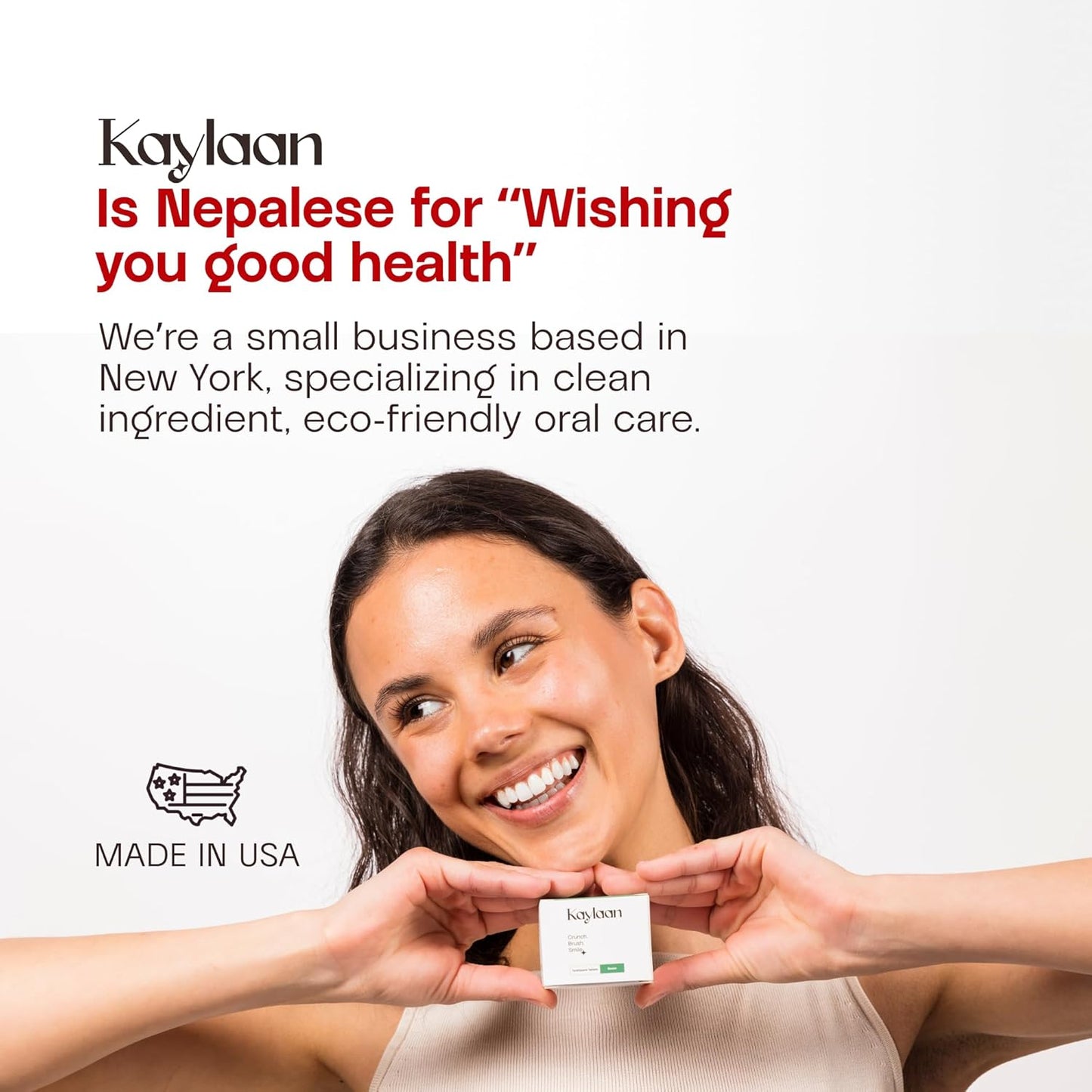 Kalyaan Kids Toothpaste Tablets with Fluoride | Whitening, Sensitivity Relief & Cavity Protection | Chewable, Plastic-Free, Travel-Friendly - Strawberry, 90 Count, Made in USA