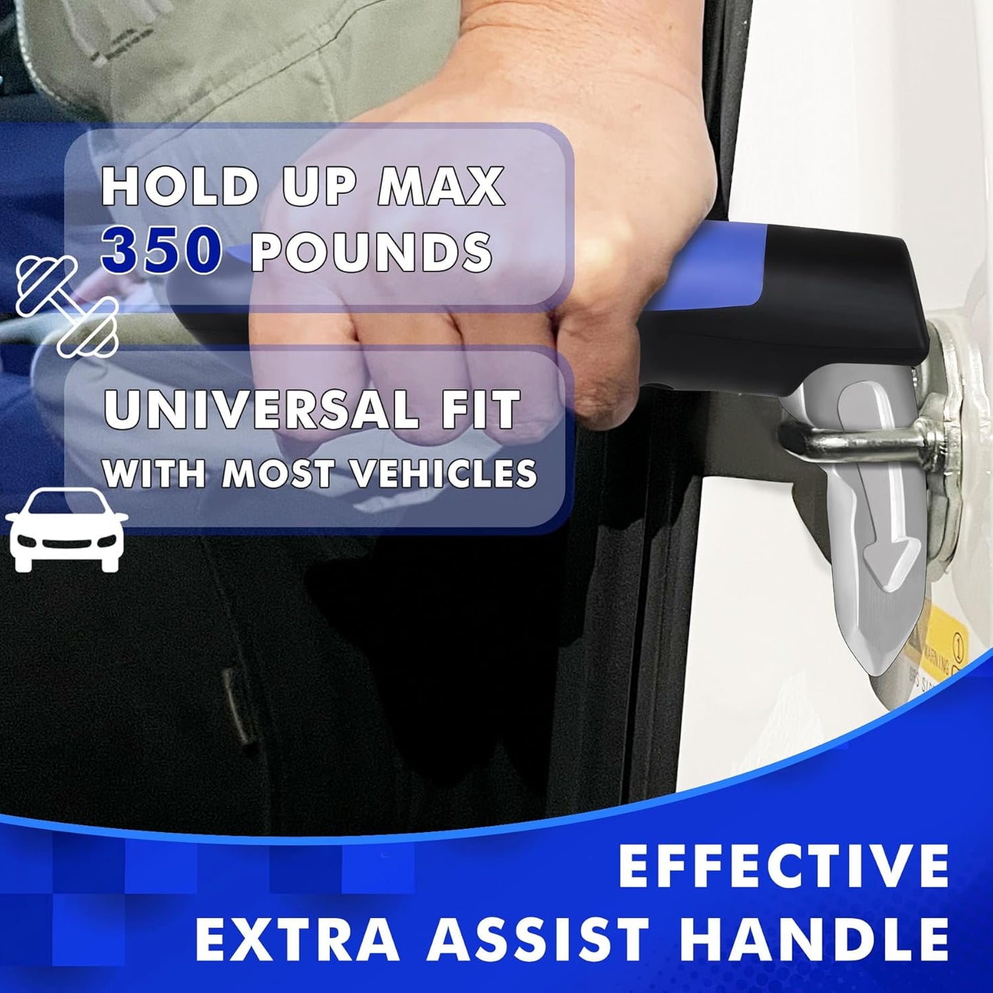 NINEMAX Car Door Handle for Elderly Car Handle Assist Support, Auto Grab Handles, Portable Car Door Cane for Seniors, Handicap (1 pc)