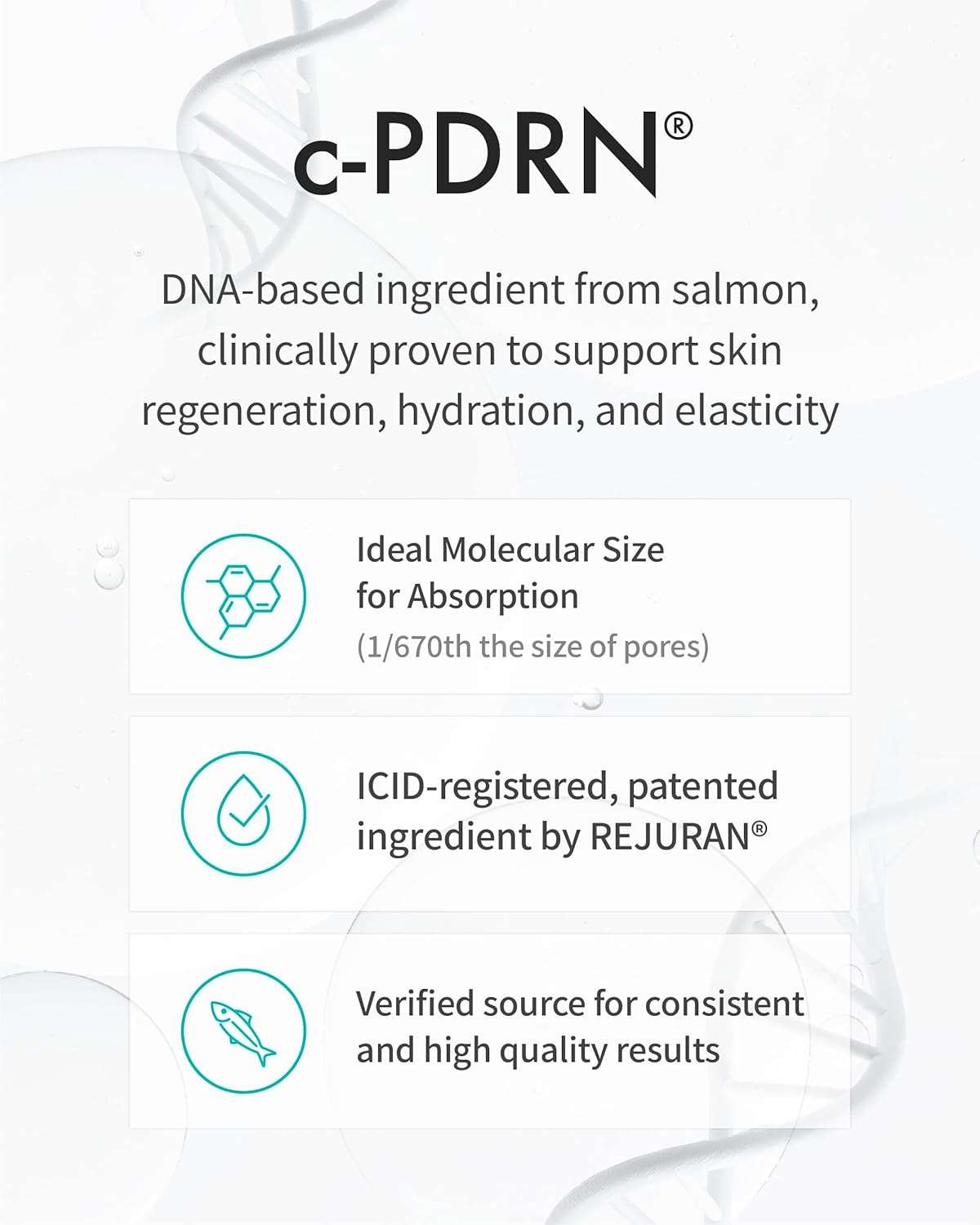 REJURAN® Turnover Ampoule, c-PDRN® – Original Salmon DNA PDRN Face Serum for Rejuvenation, Firming, Hydration & Youthful Glow, Refines Skin Texture. Korean Skincare (1.01 fl oz)
