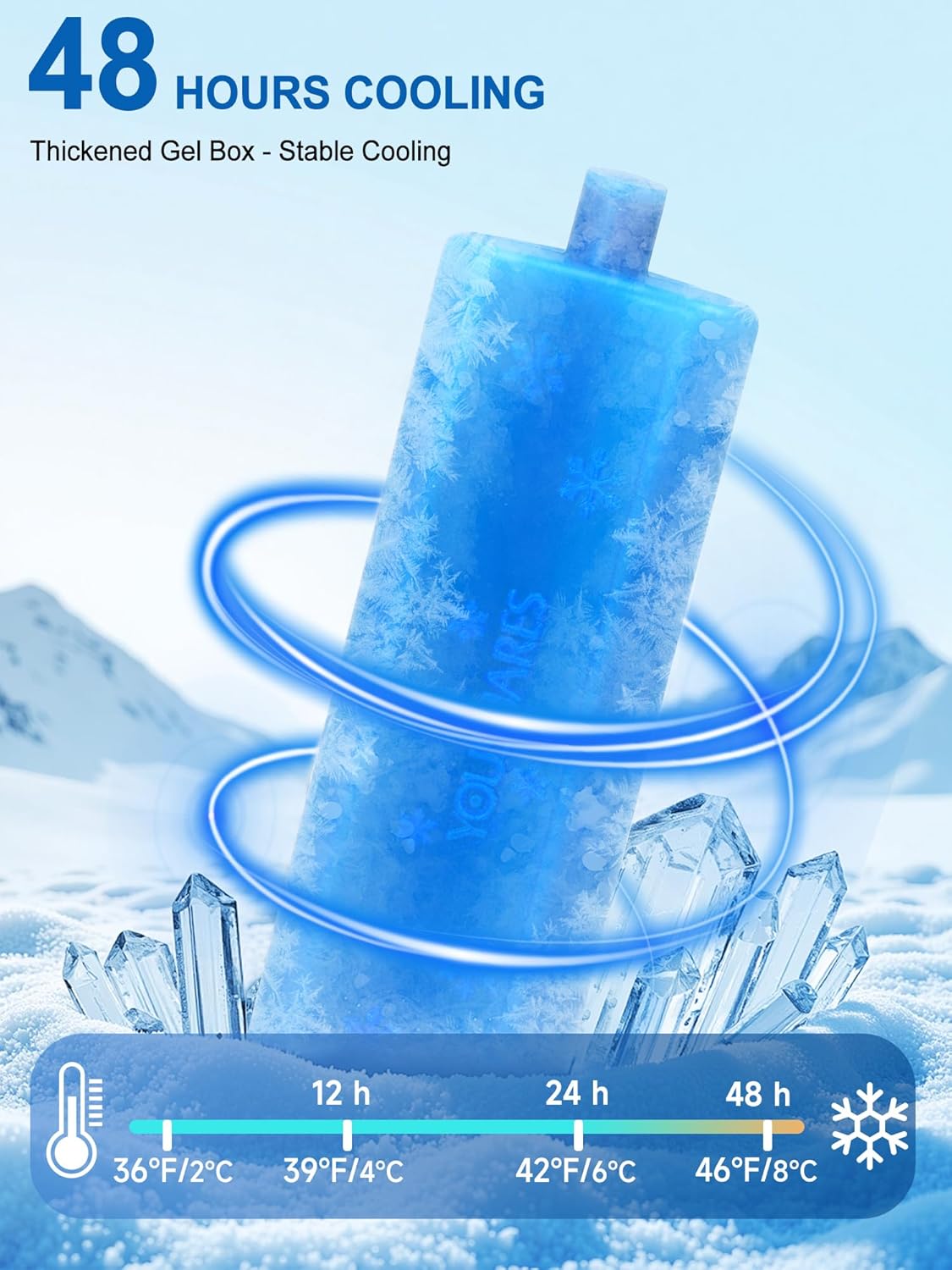 YOUSHARES Insulin Cooler Travel Case - 48H Non-Electric Cooling Bottle with TSA Approved Ice Pack, Diabetic Medication Pen Vials Refrigerator, Medical Carry Case Portable for 1–5 EpiPens